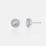 Round Brilliant Classic Halo Studs