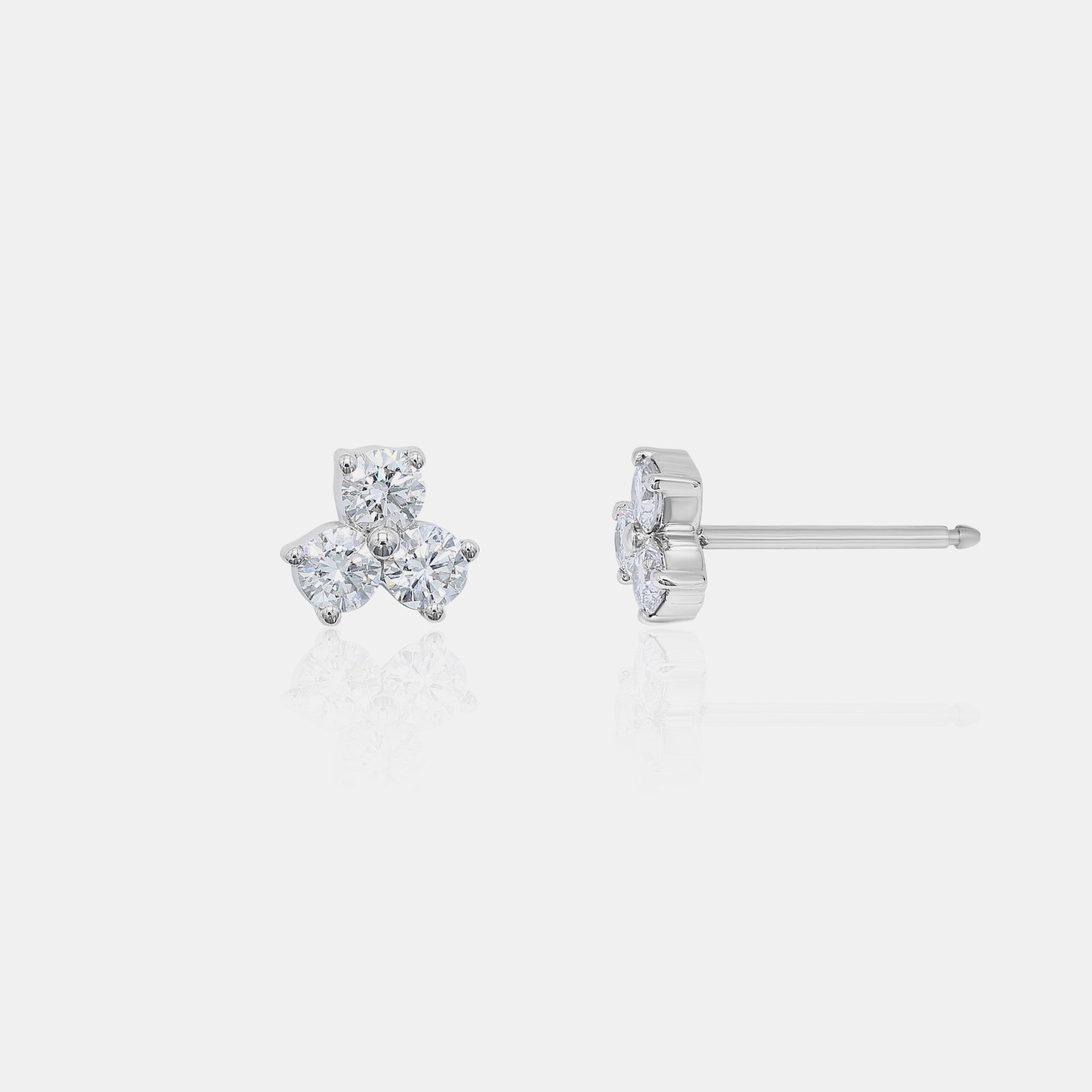 Diamond earring studs