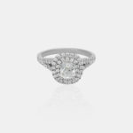 Cushion Cut Double Halo Solitaire