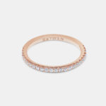 Round Diamond Wedding Band Rose