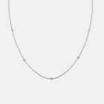 Bezel Set Five-Stone Diamond Necklace