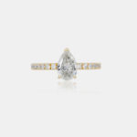 Pear Shape Diamond Cut Engagement Solitaire