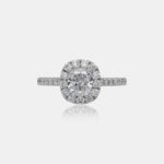 Cushion Cut Single Halo Solitaire